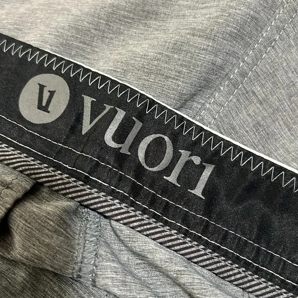 Vuori Gray and Black Men's Cruise Boardshort Size L